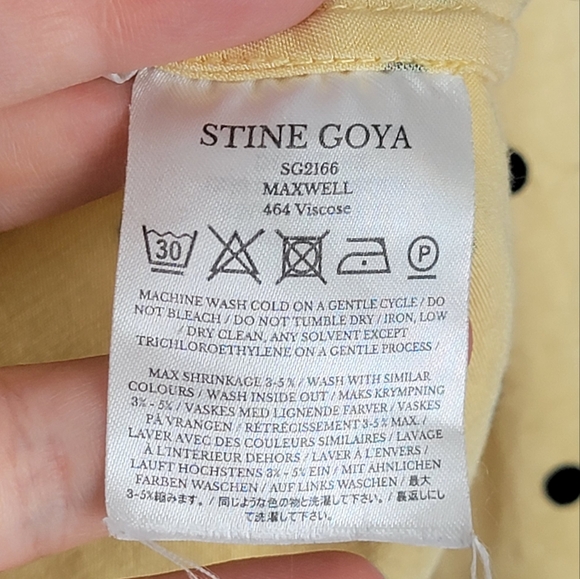 Stine Goya Maxwell Top in Dots Gold Black Extra Small - Picture 7 of 8